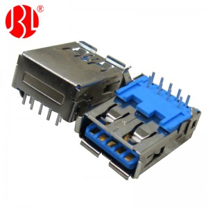 USB-A-RJ10-3.0 USB 3.0 Type A Receptacle 9 Position TH DIP Right Angle