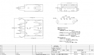 USB-A-SG01-D-H13 USB Type A 2.0 Receptacle 4Pin DIP Vertical