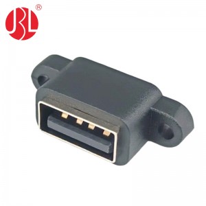 USB-AF-SD115F USB 2.0 Tipo A Receptáculo 4 Posições Painel de Montagem Através do Orifício