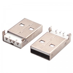 USB-AM-C1ABA025 Conector USB 2.0 tipo A 4 pinos SMT horizontal