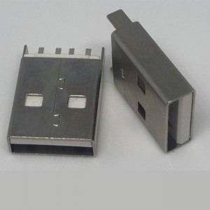 USB-AM-SD00 Штекер USB 2.0 типа A, 4-контактный DIP, вертикальный штекерный разъем USB A