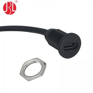 Round Panel Mount USB Type C Jack Cable Extension