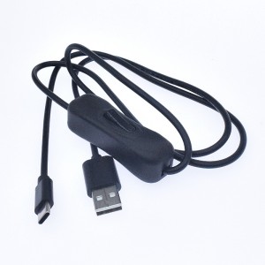 Пользовательский кабель USB 2.0 Type A Male to USB Type C Male с выключателем