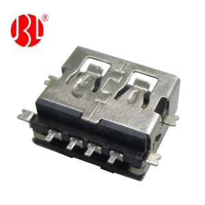 Mid Mount USB A 2.0 Female Connector SMT Offset 1.9mm