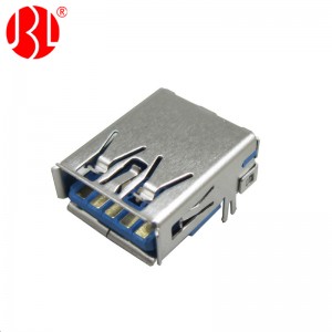 USB 3.0 Typ A, umgekehrt, horizontal, 9-polig, Durchgangsloch, rechtwinklig