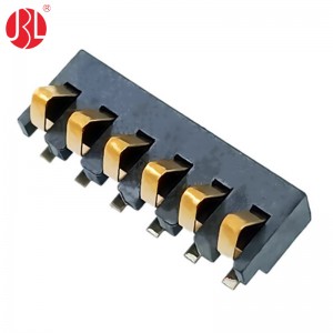 BC-35-26 Series 2.5mm Pitch Spring Battery Connector 6 Way SMT