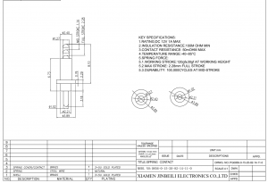 Conector de pino de mola personalizado 0856-0-15-20-82-14-11-0