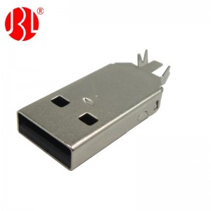 USB 2.0 Type A Plug Free Hanging In Line