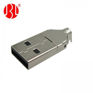 USB 2.0 Type A Plug Free Hanging In Line